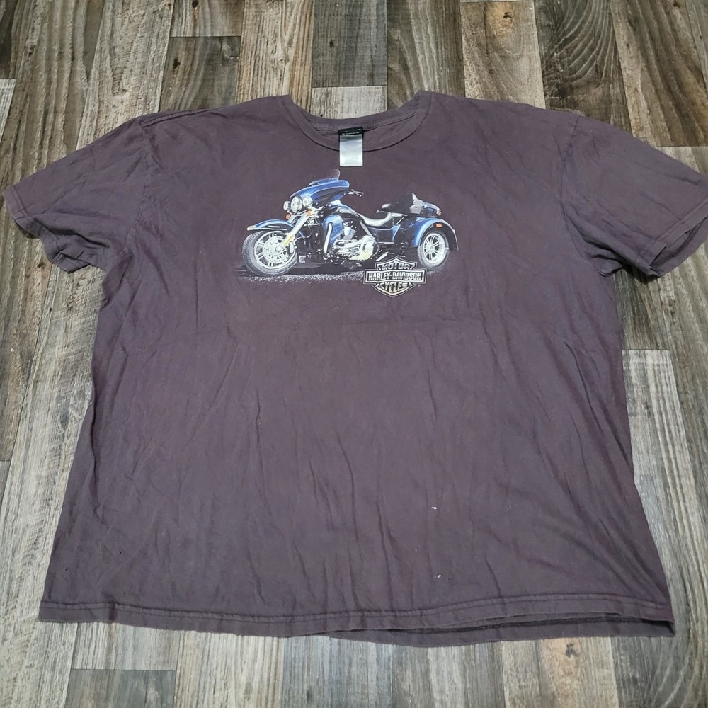 Harley Davidson Black T-Shirt Mens 4XL Washington, DC USA Tri Glide Three Wheel